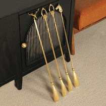 European classical brass shoes pull door home handmade shoe lift retro light luxury shoes draw shoes shoes gift