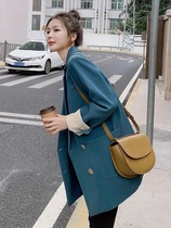 Counter 2021 Spring and Autumn new high-end small blazer womens casual temperament long niche coat