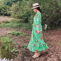 Custom vegetarian light luxury queen original true value brand flagship store Spring retro Chinese style waist dress