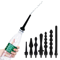 Portable silicone enema head replacement shower cleaning anal sex back court rinse men and women sex fun Lazhu gay sex products