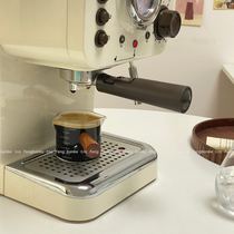 ins wooden handle with graduated glass small milk jar Milk Cup small capacity milk pot coffee pot seasoning sauce dish juice bucket