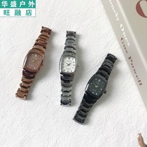 ins dart vintage thin belt exquisite retro chic watch female Square temperament simple atmosphere steel belt waterproof