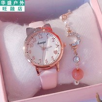 Childrens watch pointer type luminous waterproof anti-fall cartoon children Primary School students girl cute girl electronic watch female