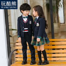 British style suit Class suit Spring and Autumn primary school school uniform performance suit Autumn and winter teacher kindergarten garden suit suit