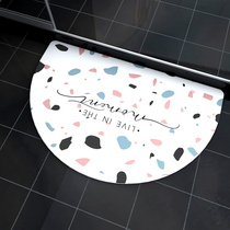 Diatom mud absorbent foot pad Diatomaceous Earth foot pad bathroom bathroom door semi-circular quick-drying non-slip mat