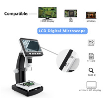 New HD 4 3 inch large screen electron microscope Integrated microscope Digital Magnifying glass repair tool