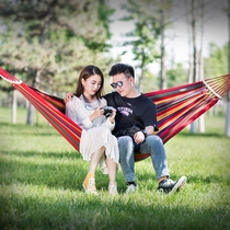Hammock indoor sleeps outdoor tree anti-rollover single double swing student dormitory thick canvas camping hanging chair