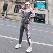 Brand spring and autumn sportswear suit womens fashion leisure Net red clothes middle school students salt fried street two-piece tide