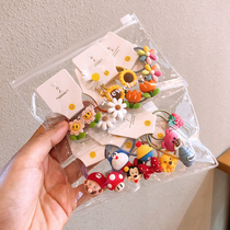 Korean children cute zez-hair rubber gluten hair ring small number without injury and hair toddler Baby Cartoon Head Rope