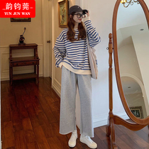 Sportswear set less girls spring and autumn clothes 2021 New loose leisure Junior High School High School students fashion two-piece set