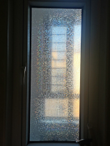 Net red mosaic glass patch transparent opaque window paper privacy anti-peeping film patch window cellophane anti-light