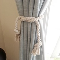 Nordic thick cotton linen curtain tie rope simple curtain tie rope pair pair