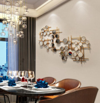 Modern new Chinese model room soft living room hotel mirror wall decoration iron stainless steel wall hanging