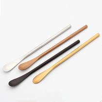 304 stainless steel stirring rod long handle coffee small spoon milk powder mug short chicken tail barter ice spoon ins Net Red