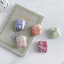 ins creative color marbled AirPods protective cover AirPodsPro3 generation Apple airpods2 generation wireless Bluetooth headset Protective case tide soft anti-Fall men and women