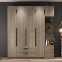 Wardrobe solid wood multi-layer board home bedroom cabinet simple modern small apartment lockers environmentally friendly combination large wardrobe