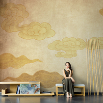 New Chinese Wallpaper Classical Classical Cloud Wallpaper Living Room Bedroom TV Background Wallpainting Temple Buddha Ceiling Wallpaper
