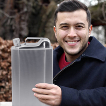 Imported 304 stainless steel thick oil drum wine bottle 3 5 7kg outdoor portable portable kettle military wine bottle lettering