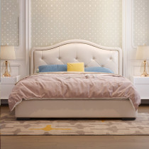 American fabric soft bag headboard Tatami Soft bag headboard Solid wood headboard Bedroom Double bed headrest