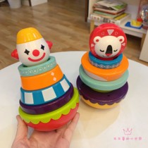 Toys are very good. Rainbow Tower baby stacked ring Baby 6-12 months young children early education tumbler puzzle quality