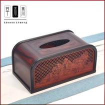 Red and sour branch hollow classical style tissue box Chinese living room decoration soft model room tissue box for club