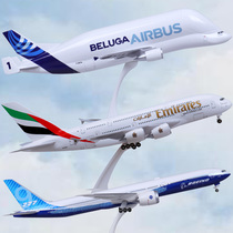 Assembled Civil Aircraft Model Painting ABS777 Simulation Aircraft 747 Model Orbulation 380 Collection 1:200