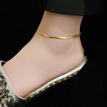 Advanced sense light extravagant anklet female 2021 New temperament Korean version of Mori stretch retractable anklet sexy accessories