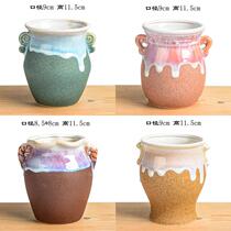 Fleshy flowerpot large old pile special clearance creative personality pottery pot coarse pottery ceramic meat flowerpot Master Laozhuang