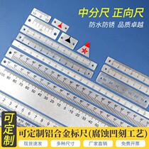 Scale ruler aluminum alloy sticky ruler stick stick medium ruler mechanical ruler spot aluminum can be customized stainless steel