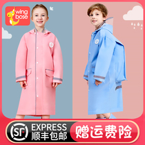 Childrens raincoats boys primary school girls kindergarten protective ponchos thick with schoolbags childrens waterproof raincoat