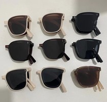 Hot pin new gm sunglasses Han version folding sunglasses shake-up with sunglasses anti-ultraviolet folding sunglasses