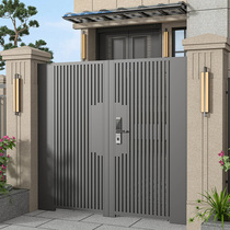 Customized simple garden door 304 stainless steel courtyard door wrought iron villa door open single double open door