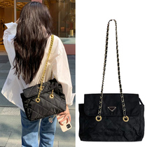 P home new parachute bag vintage middle age chain bag retro stray bag shoulder shoulder bag flap womens bag
