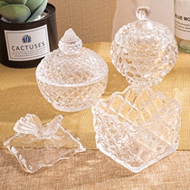New Popular Furnishing Glass Sugar Cylinder Coffee Sugar Jars Crystal Glass Jars Candy containing box