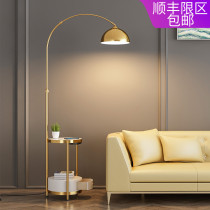 Fishing lamp sofa side several Net red living room floor lamp Nordic light luxury bedroom bedside table lamp vertical table lamp integrated