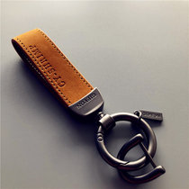 Cowhide car keychain BMW simple key chain Men and women lovers lanyard pendant Mercedes-Benz Audi high-grade waist hanging