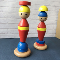 Monteshi teaching aids early education institutions kindergarten variable standing people set column building blocks puzzle children intellectual development for children 1-3 years old
