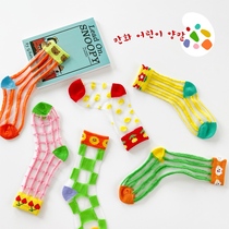 Childrens socks summer thin girls crystal tube stockings summer ultra-thin boy baby Korean ins tide socks