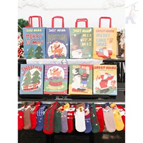 Coral velvet Christmas socks gift box couple thick autumn and winter mens and womens hair in the tube sleep cute floor plush