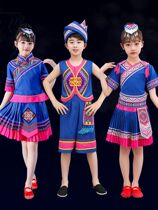 June 1 Zhuang clothing children female Guangxi ethnic minority clothing male Miao dance performance performance kindergarten clothing