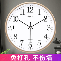 Clock and clock living room fashion creative personality clock hanging watch simple home mute electronic hanging wall quartz clock