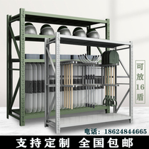 Shields Shelf Fire Shovels Racks Security Equipment Shelf Riot Steel Fork Shovel Farm Furniture Placement Shelving