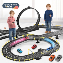 Double rail car toy remote control car electric racing track 4-year-old boy 8 children 9 birthday gift 10