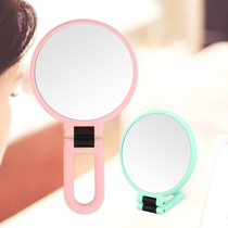  Double-sided 15x magnification makeup mirror HD princess hand-held handheld handle mirror portable cute folding portable mirror