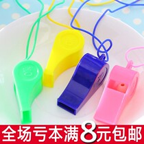 Plastic mouth whistle Whistle Blow Whistle referee Whistle Fans Rope Racing for the Wee Games Childrens Toy Gift