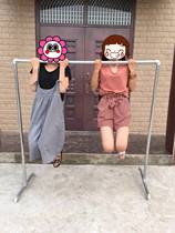 Galvanized water pipe Simple clothing frame steel pipe drying frame balcony balcony balcony stand nightmarket clothing store assembly