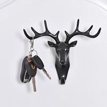 Creative American free of punching hanging clothes hook Sticky Hook Decoration Hook Creative Animal Head Wall-mounted Deer Head Hook New Product