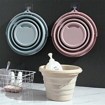 Car folding bucket shrink bucket car portable outdoor travel fishing retractable tube car wash special bucket