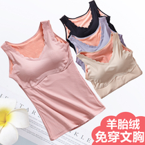 Warm vest female plus suede thickened winter anti-cold cotton underwear tight fit in bottom inner wearing no-mark plastic body tobra waistcoat