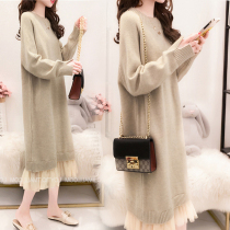 Pregnant women autumn set fashion 2021 New Net red sweater thick dress Spring and Autumn Winter
